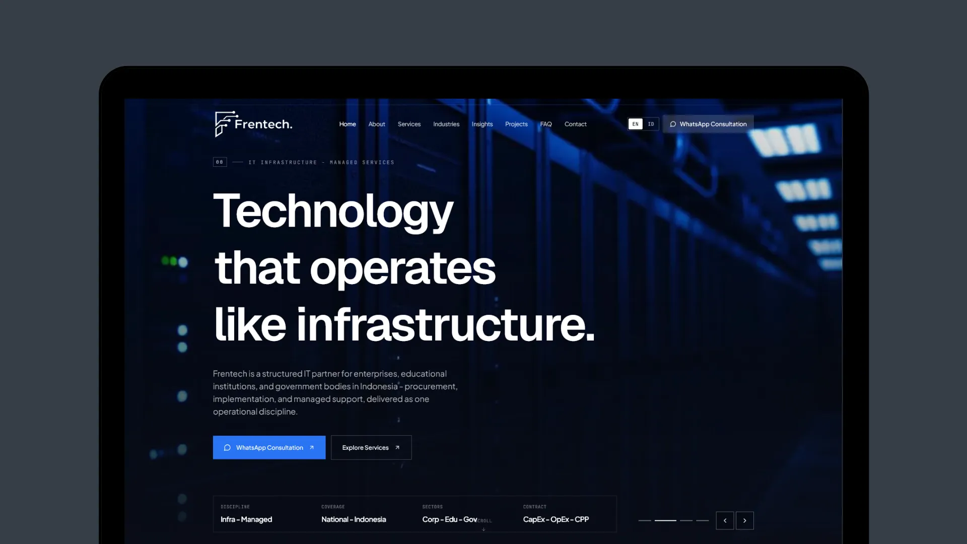 Frentech sebagai contoh it infrastructure
