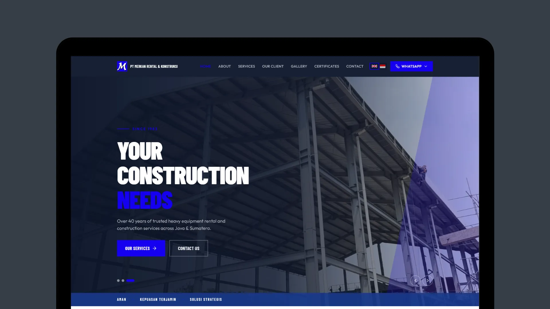 Merkan Rental sebagai contoh rental alat berat